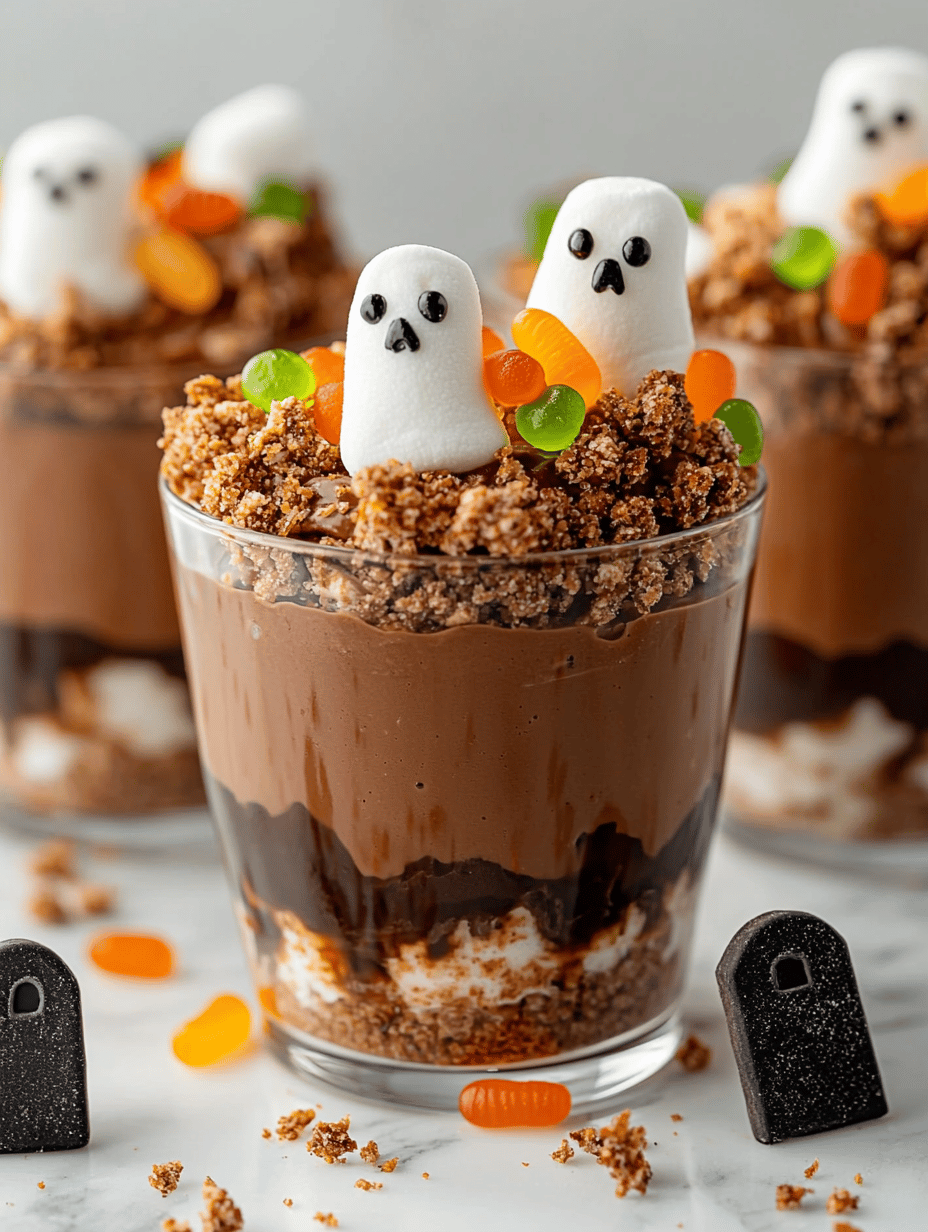 Spooky Sweetness: Halloween Graveyard Pudding Cups