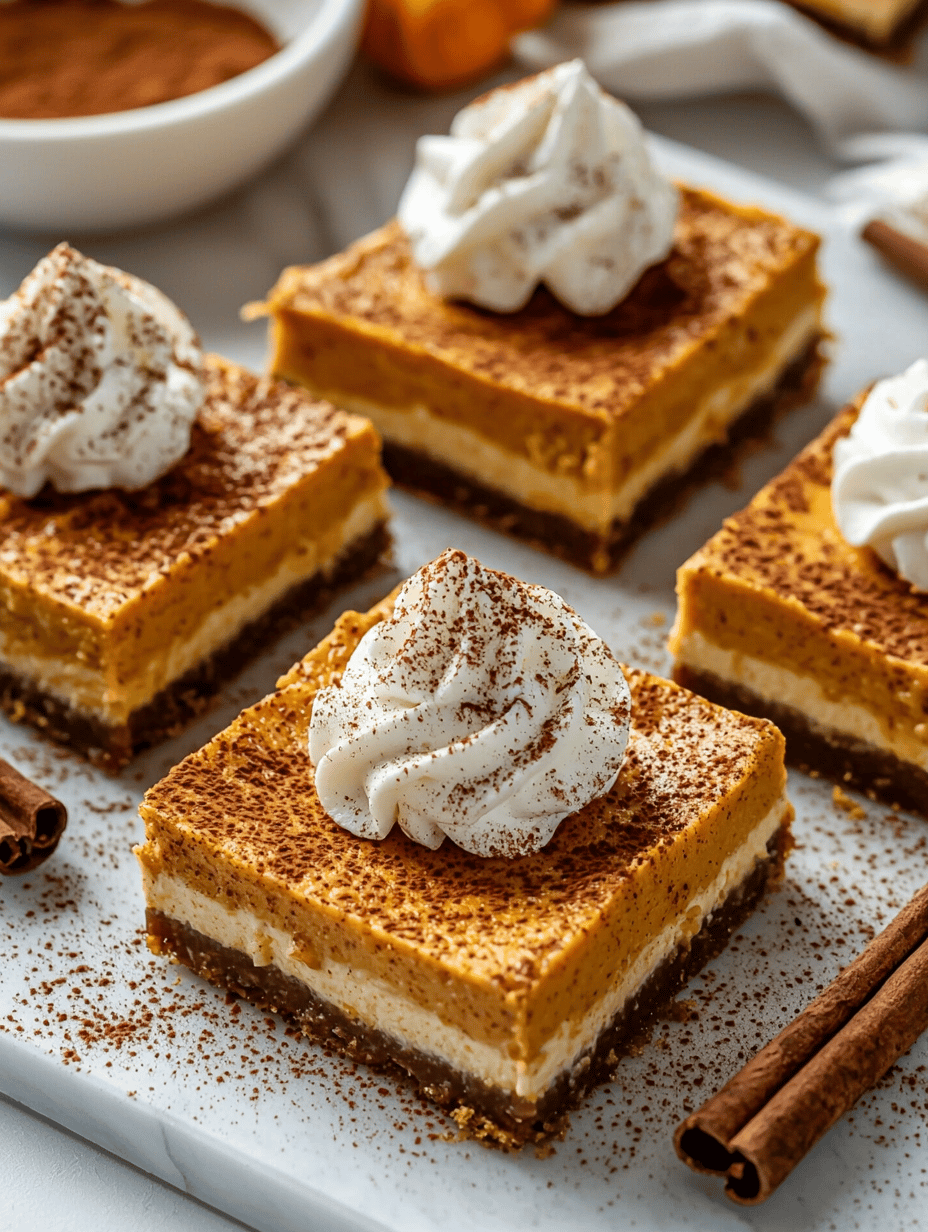 Spooky-Sweet Halloween Pumpkin Cheesecake Bars