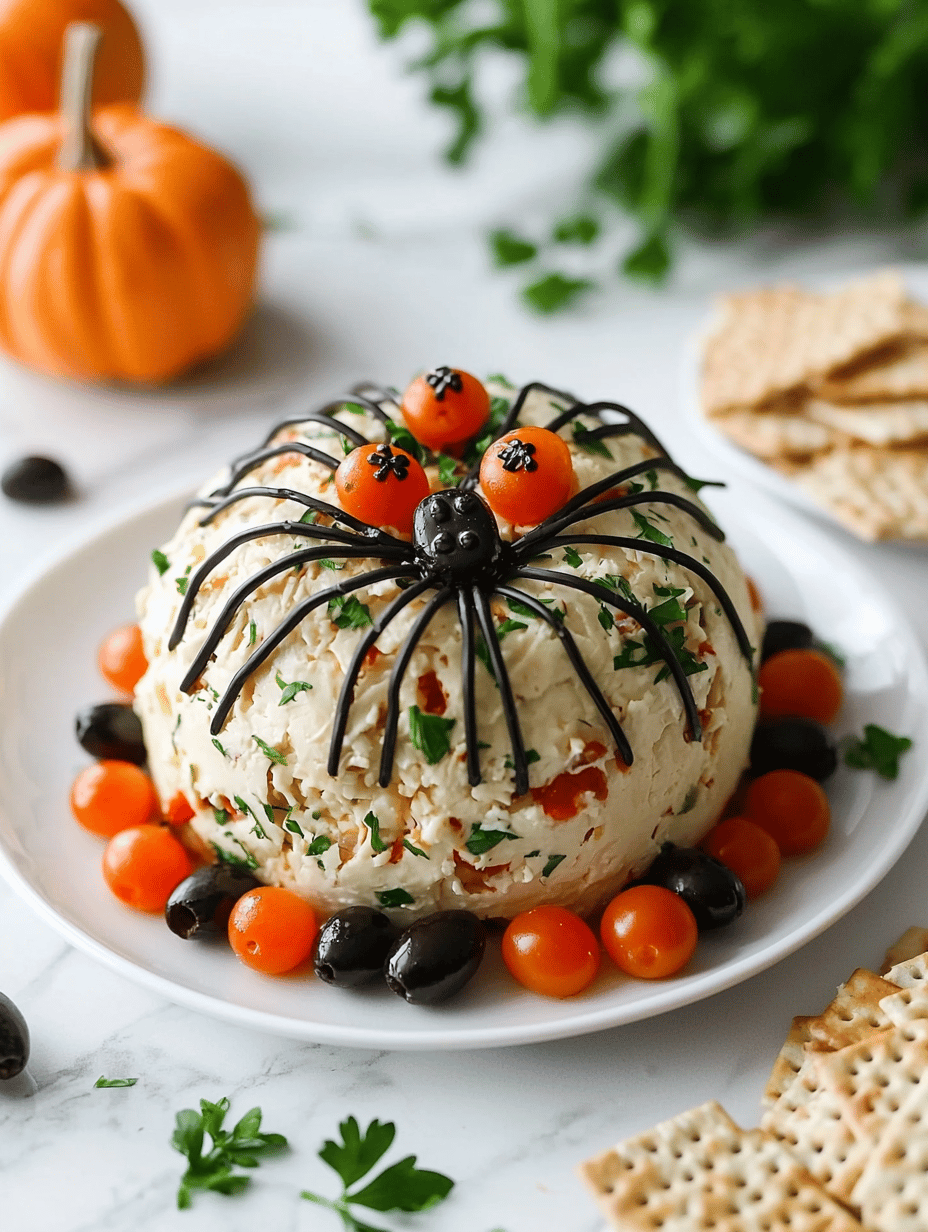 Spidey Snacks: The Halloween Cheese Ball That Steals the Show