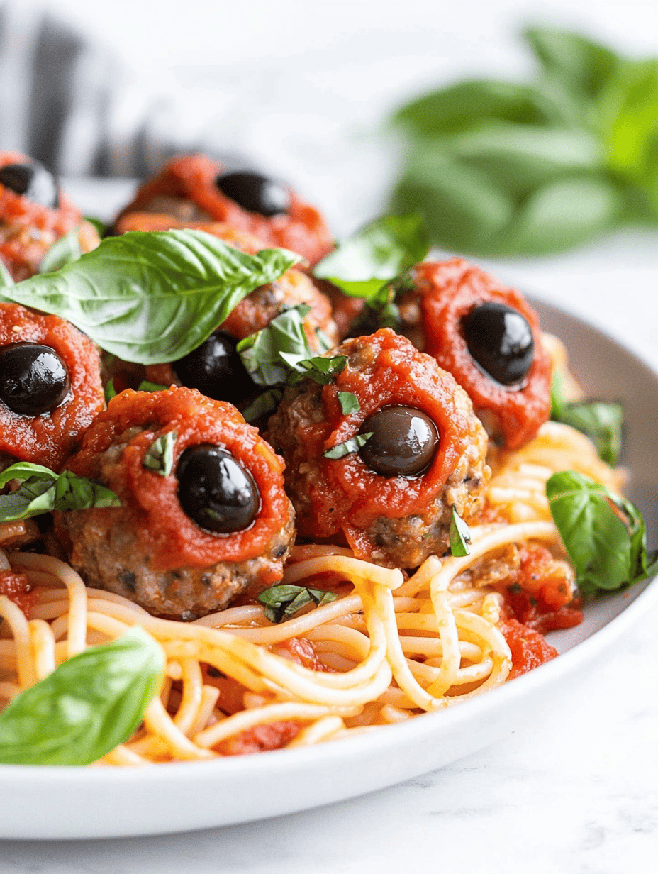 Spooky Gourmet: Halloween Eyeball Pasta with Meatball