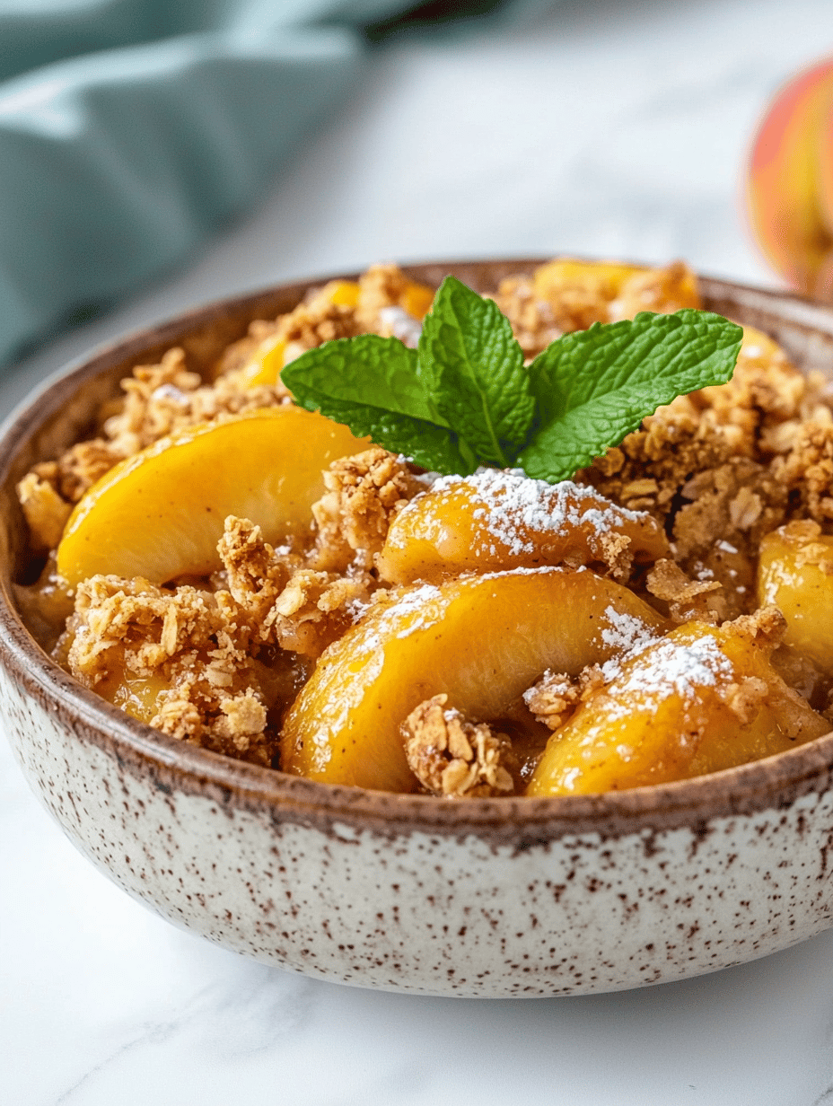 Peach Crisp Reinvented: A Nostalgic Twist for Summer Evenings